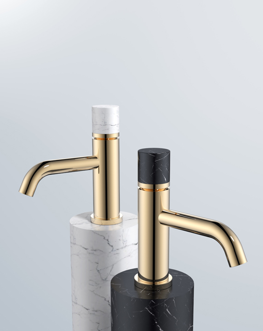 Boheme Смеситель STICK для умыв. низ. BLACK TOUCH GOLD_Комплект