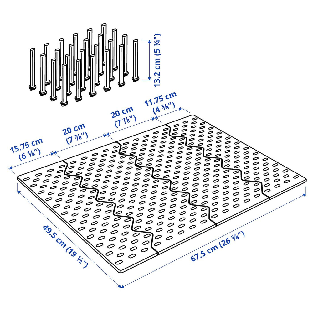 Органайзер IKEA UPPDATERA (УППДАТЕРА), Антрацит, 80 см