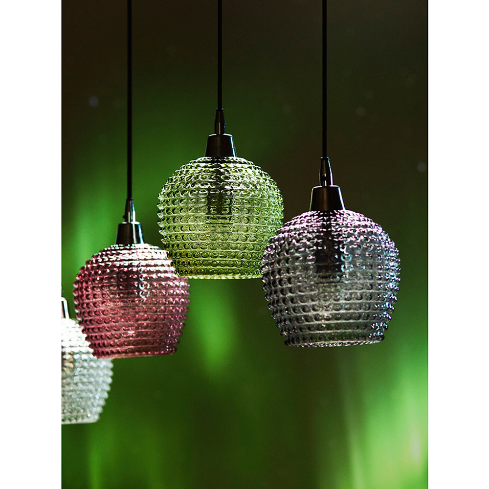 Светильник подвесной каскадный aurora, 110х18 см, сливовый/зеленый/серый