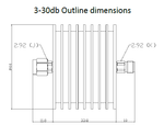 2.92 мм, Аттенюатор фиксированный, 40 ГГц, 20Вт (10-40 dB)