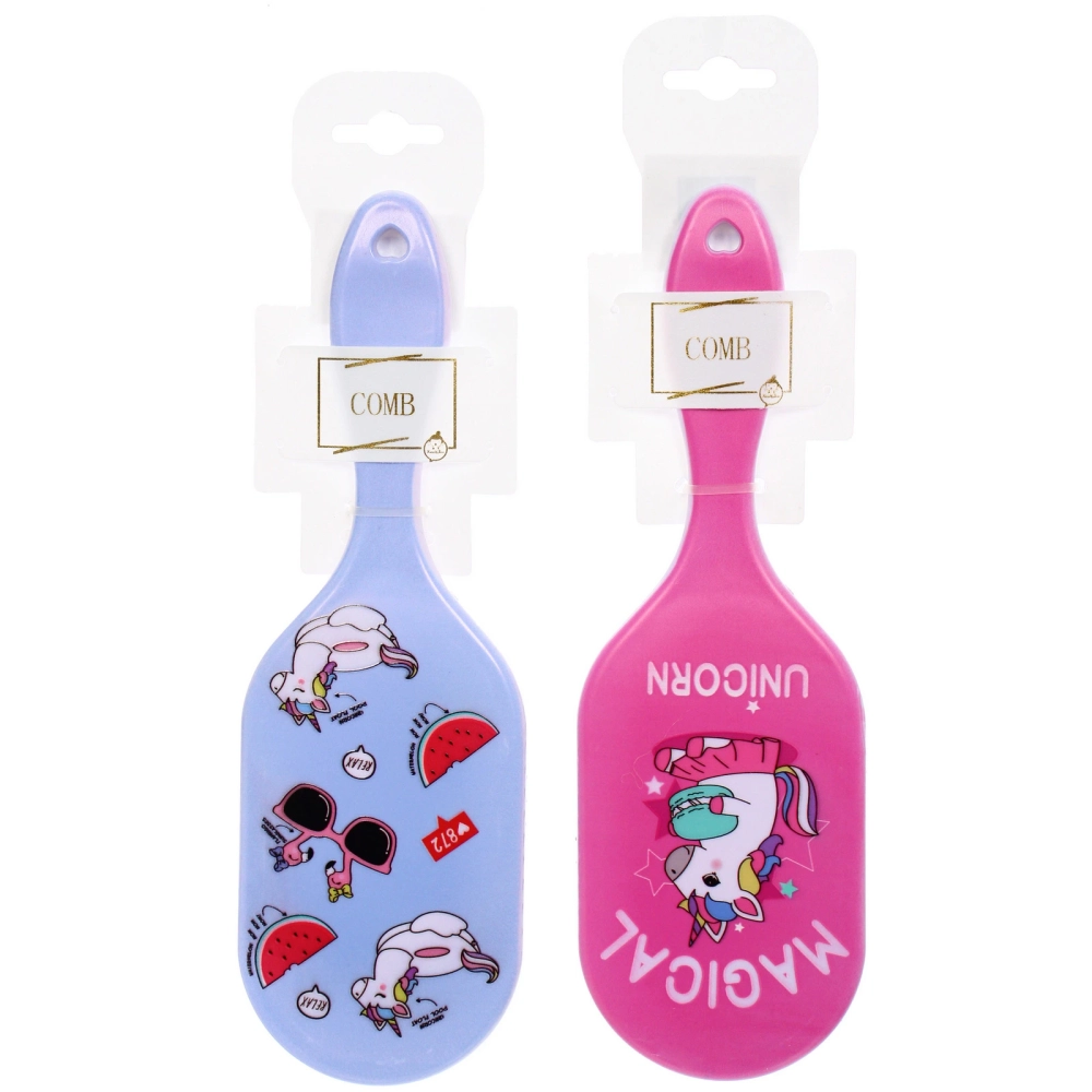 Расческа массажная овальная «Коллекция ИМАНИ - КОТИКИ», микс 4 дизайна, 23*7,5см (PVC подвес)