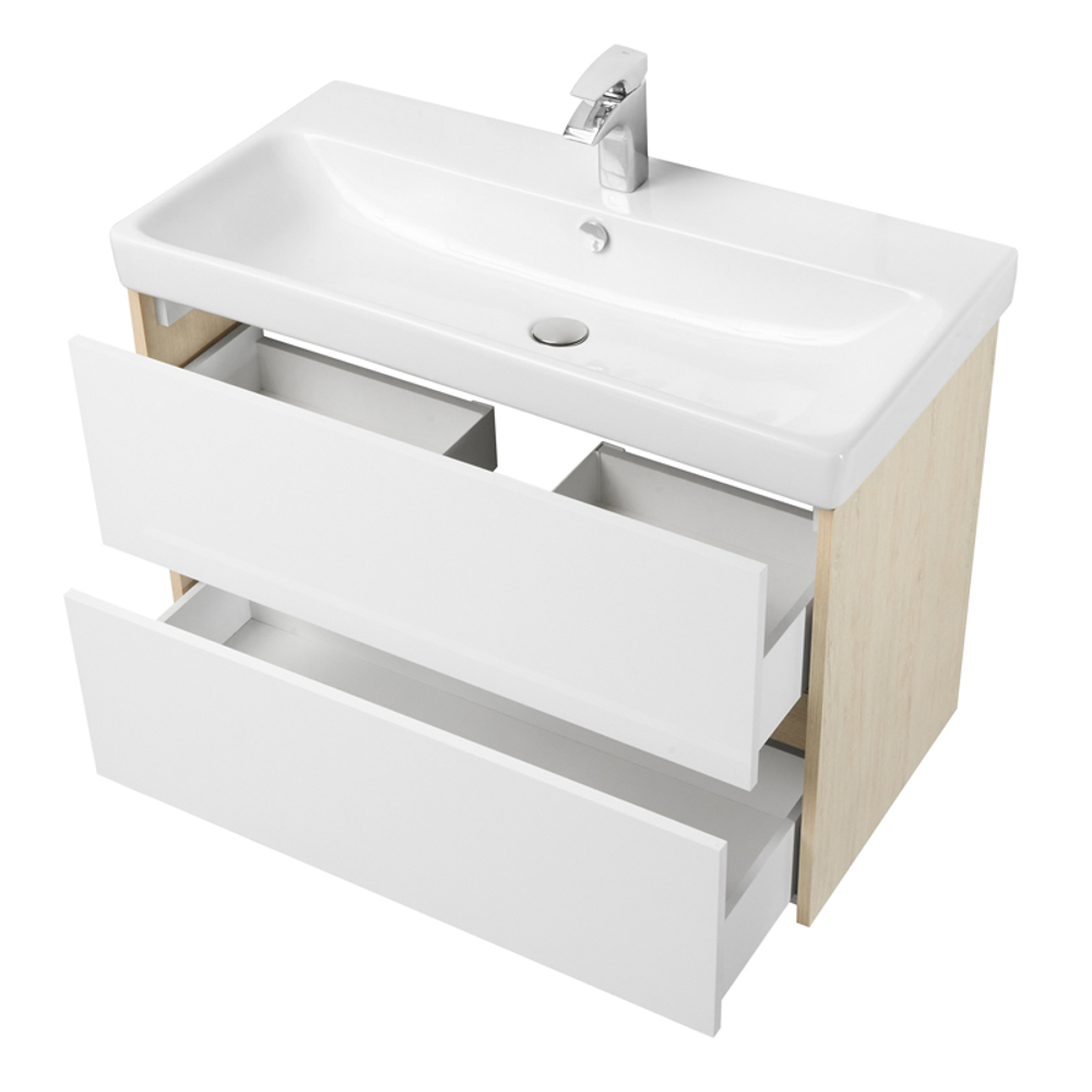 Тумба под раковину AQUATON Сканди 90 подвесная, дуб верона (1A251901SDB20)
