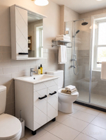 Зеркало шкаф Куба 60 цвет графит+белый