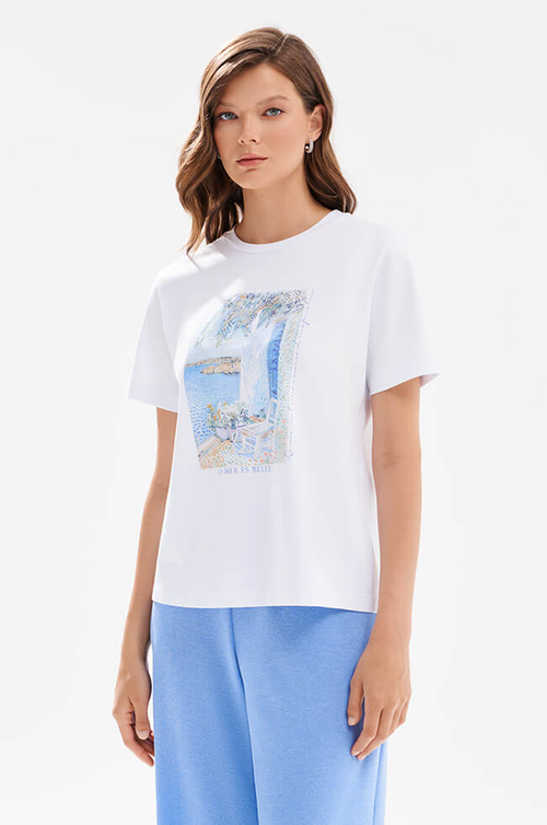 23617 Футболка женская (белый)