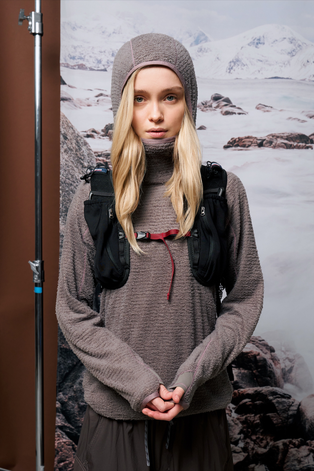 Худи Nothomme Blue Monte Lightweight Hooded Fleece Shirt "Rock Gray"