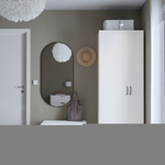 Распашной шкаф PAX FORSAND IKEA (двухсекционный) с 3 ящиками (белый)  80*50*240