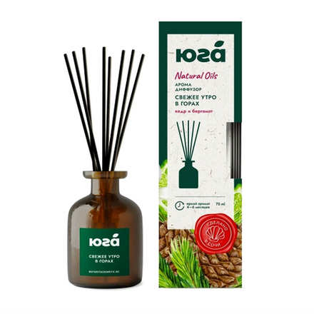 Аромадиффузор ЮГА Свежее утро в горах ЮГ, 75мл, ТМ ЮГА