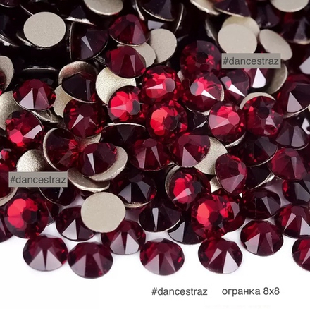 Стразы клеевые, Mid. Siam 8*8, P154, SS16, 1440, (F2)