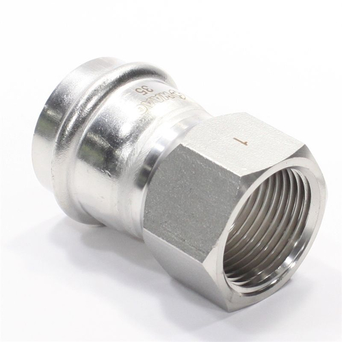 Переходник 35-1 1/2", WAAG Heavy Inox, пресс-резьба, вн., сталь нержавеющая