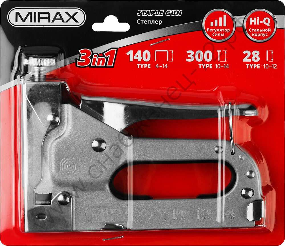 MIRAX Х-140 тип140 (G/11/57) 20GA (4-14мм)/28/300, стальной степлер (3146)