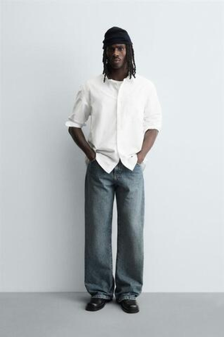 ZARA ДЖИНСЫ FLARE FIT, ВЫЦВЕТШИЙ СИНИЙ