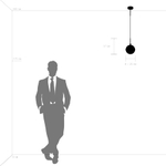 813117 Подвес GLOBO 1х40W E14 черный/белый