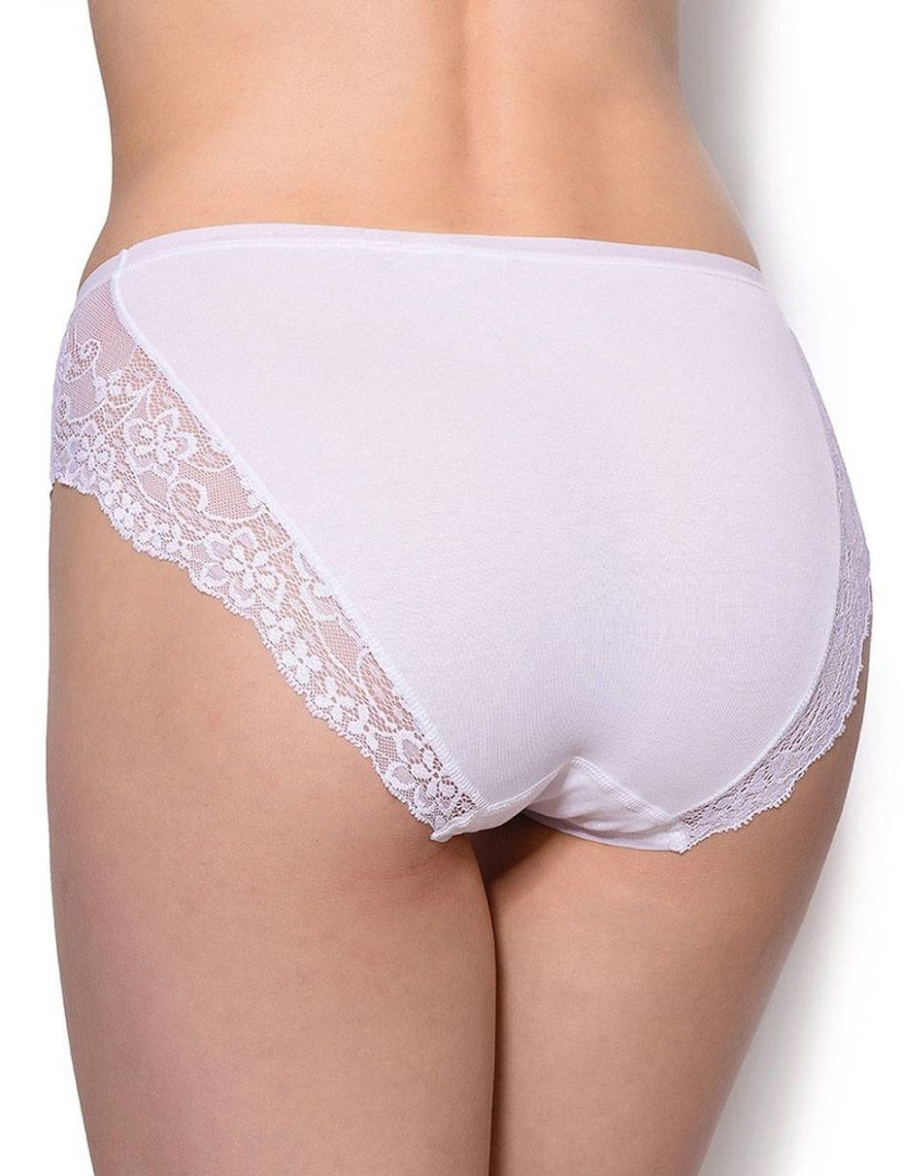 Высокие трусики с кружевом Charm (Размер: XL) (Цвет: телесный)