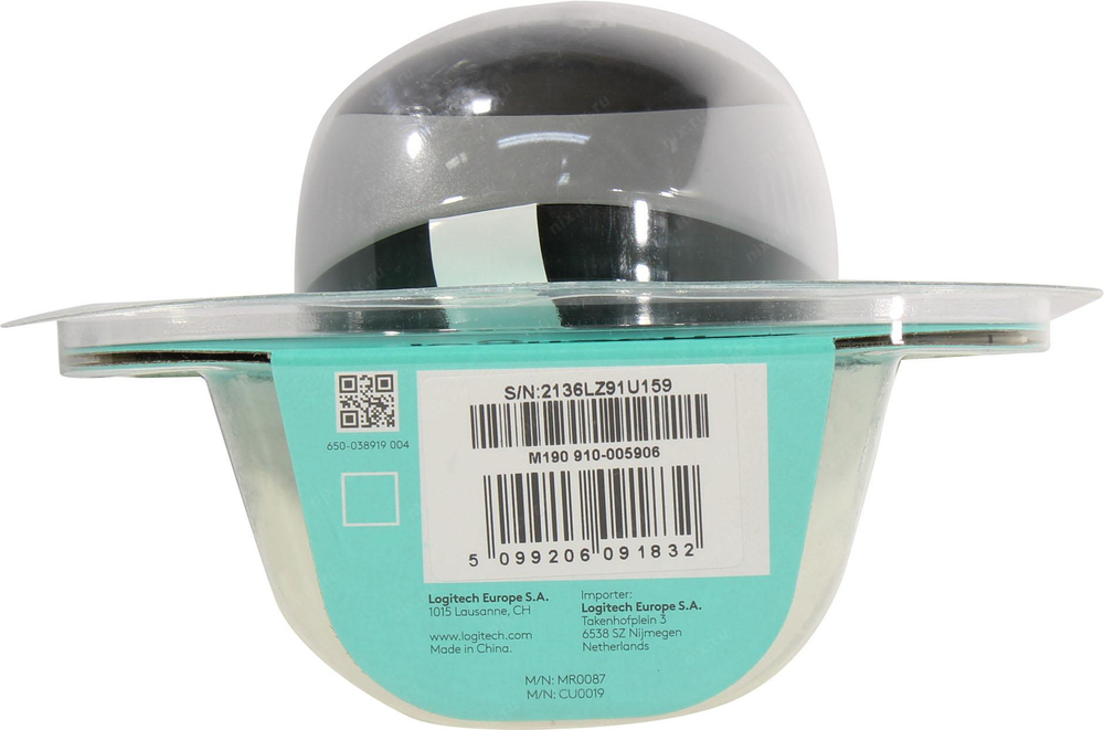 Манипулятор Logitech Wireless Mouse M190 Mid Gray <910-005906> (RTL) USB 3btn+Roll, беспроводная