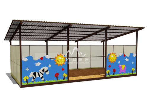 Теневой навес одинарный 4000х8000 19204