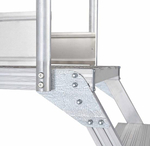 Вышка - стремянка разборная на колесах (300кг+150кг) MEGAL ВС3-3.5