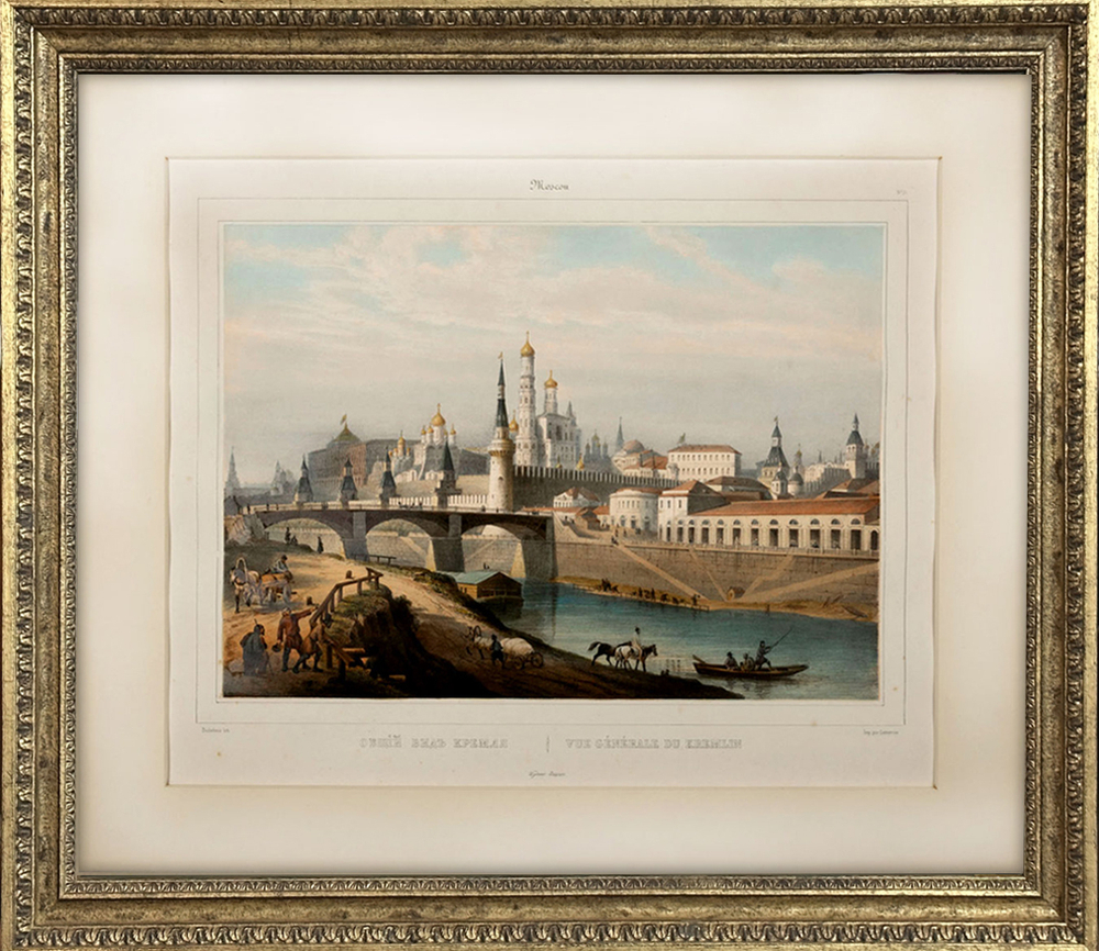 Москва. Общий вид Кремля. Из серии «Виды Москвы и Санкт-Петербурга».  XIX в. Литография