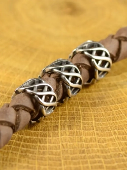 Бусина «Витая» из нержавеющей стали