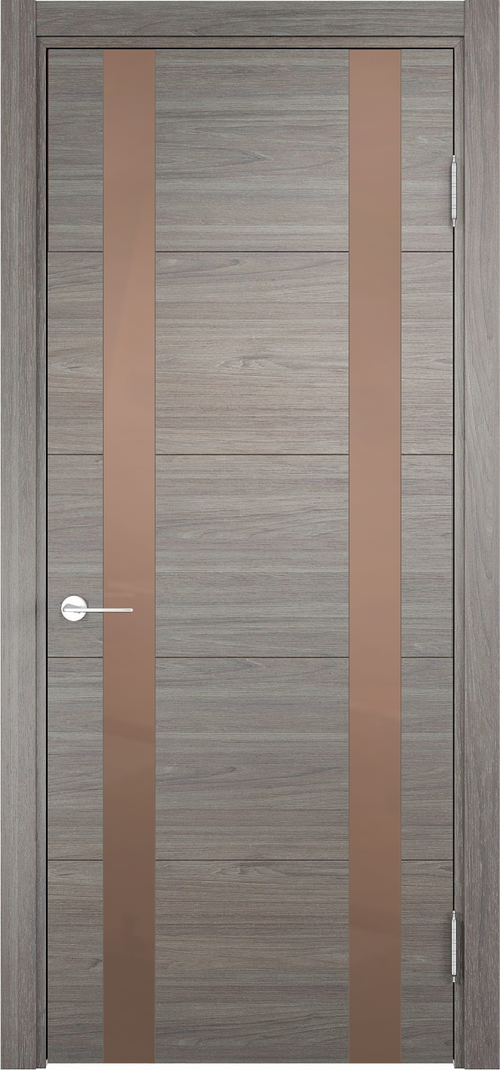 Межкомнатная дверь Турин 06 / Цвет Дуб шервуд вералинга / Стекло "Лакобель" / Двери Верда