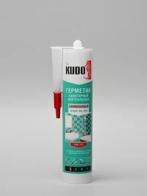 Герметик Кудо KSK-131 280мл силиконовый нейтральный санитарный белый
