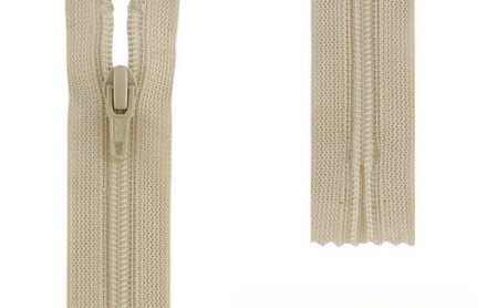 Молния витая, неразъемная YKK Тип 3 20 см, цв.платиновый