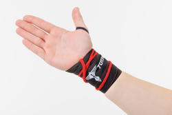 Кистевые бинты Totemic Clo неэластичные шнурковые, 8*56см, красные