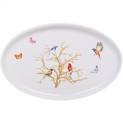 Блюдо керамическое «Райский сад» 29*19см, белое