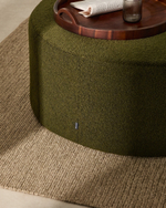 Пуф Kaeli со съемным чехлом из зеленого букле Ø 90 см