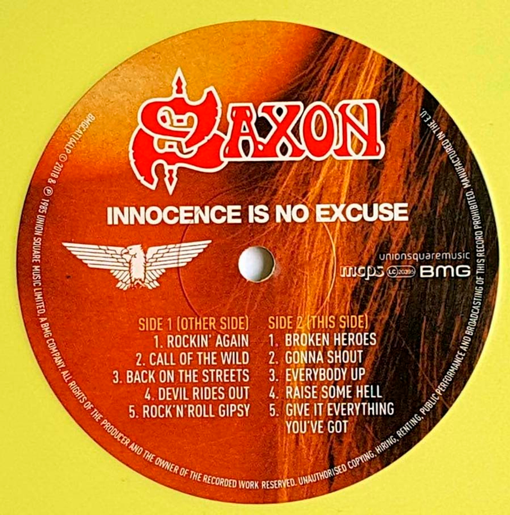 Saxon / Innocence Is No Excuse (Coloured Vinyl)(LP)