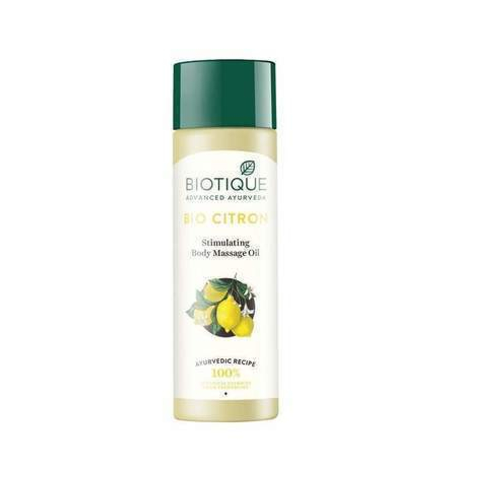 Масло массажное Biotique Bio Citron для тела Стимулирующее, 200 мл