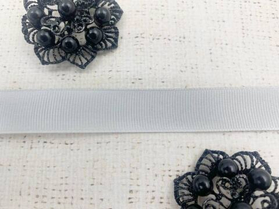 Лента репсовая, ш. 2 см, светло-серый