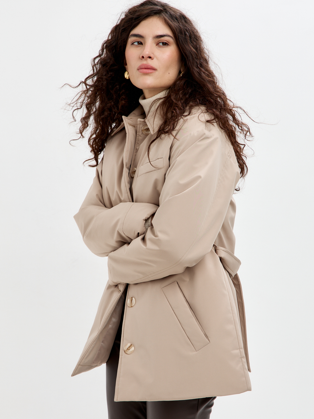 Бежевая куртка Hedman