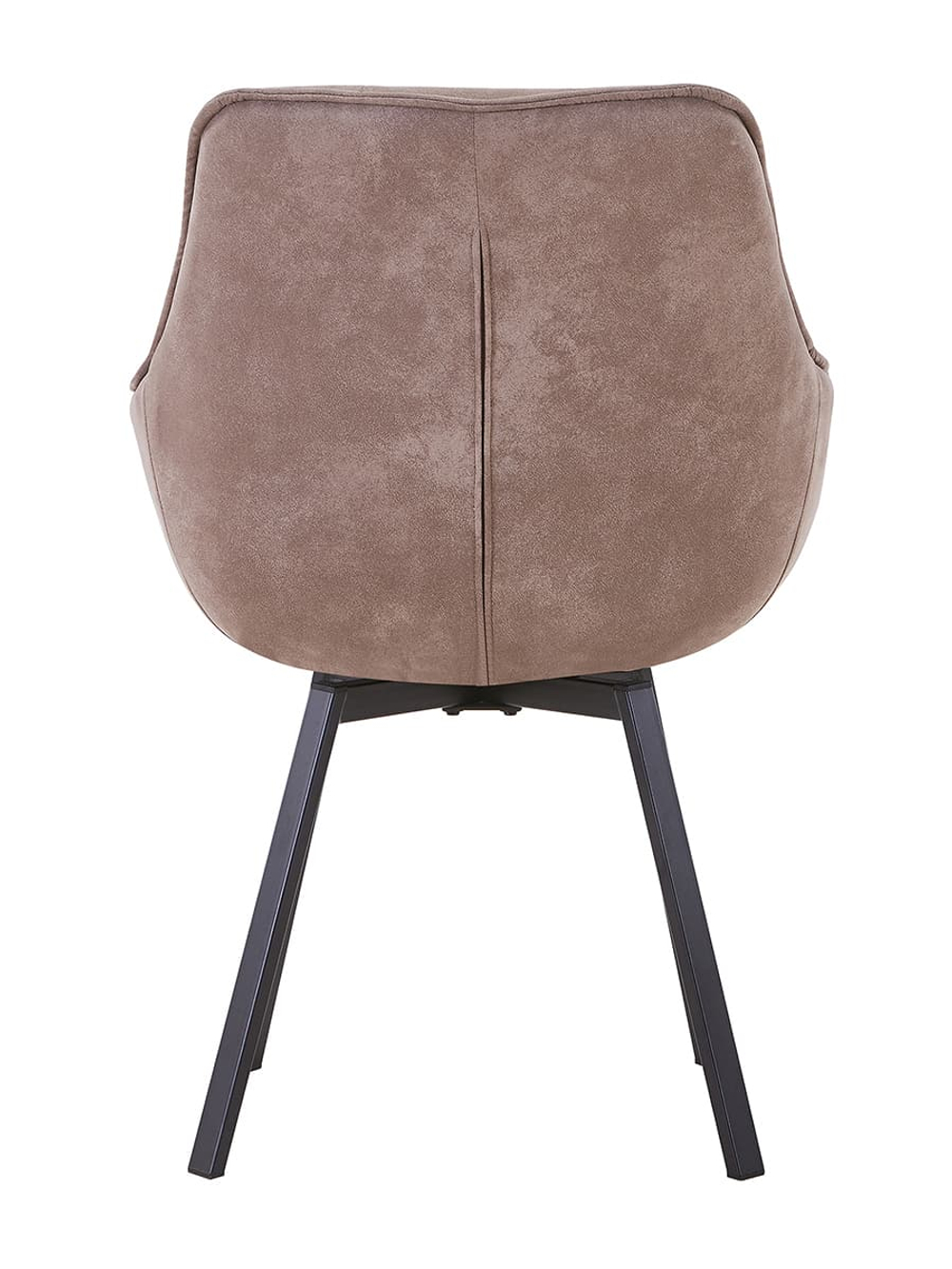 Стул LA ALTA EELLIOT 360 замша темно-серый, каркас черный