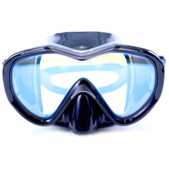 Маска с просветленными линзами Sargan Десна Черный силикон Черная рамка