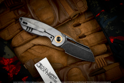 Складной нож Kizer October Black сталь CPM 20CV BlackWash рукоять Титан