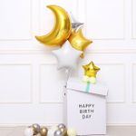 Шар (28"/71 см) Фигура, Полумесяц, Золото