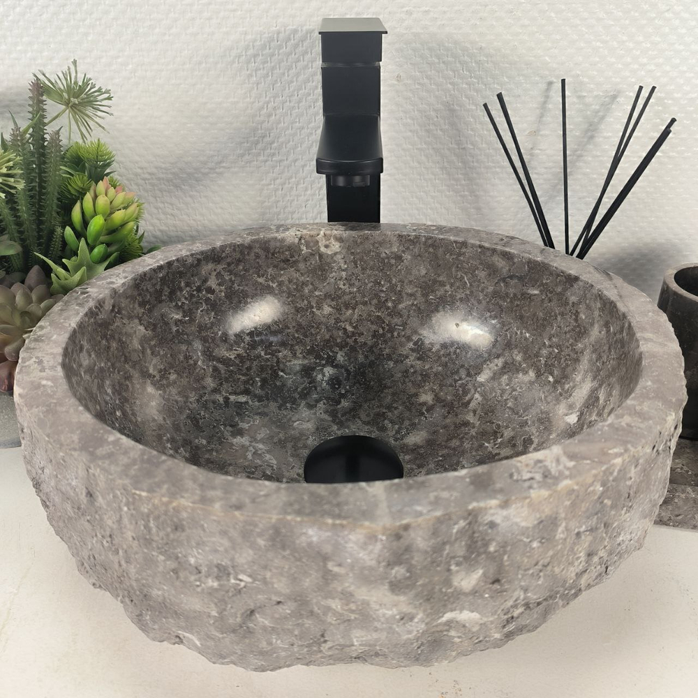 Раковина из мрамора Erozy Grey EM-64638 37*32*16 0191