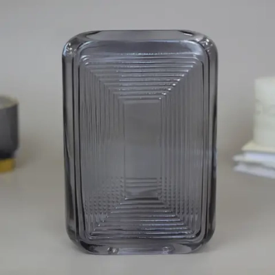 Ваза стеклянная «Мальвина» 13*19,5см серый