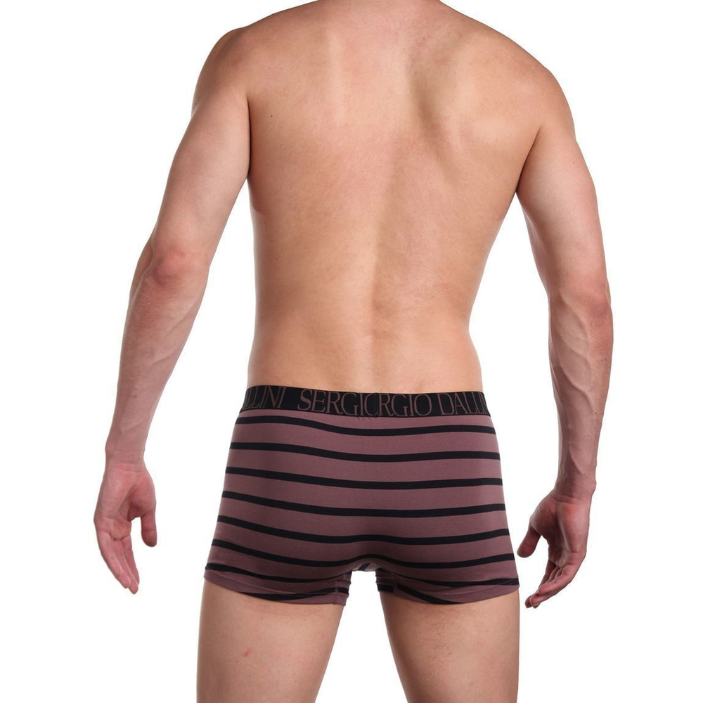 Мужские трусы-боксеры в широкую полосочку (Размер: XL) (Цвет: синий)