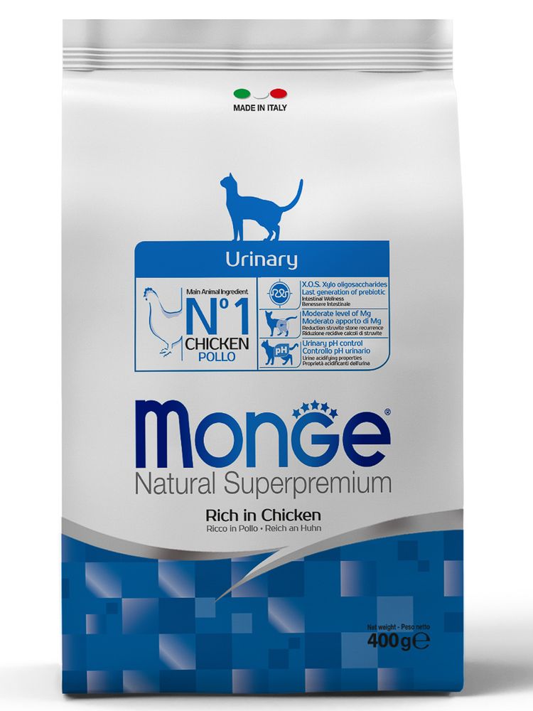 Cухой корм Monge Cat Daily Line Urinary для кошек, для профилактики МКБ, с курицей 400 г