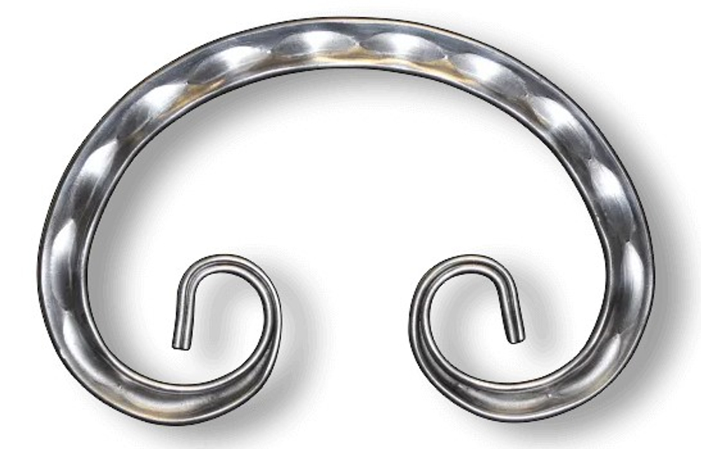 Кованый элемент "Вензель" с декоративной фактурой 350х240 мм.