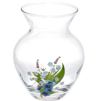 Ваза стеклянная 14,4см «Весенние ландыши» D43206/01