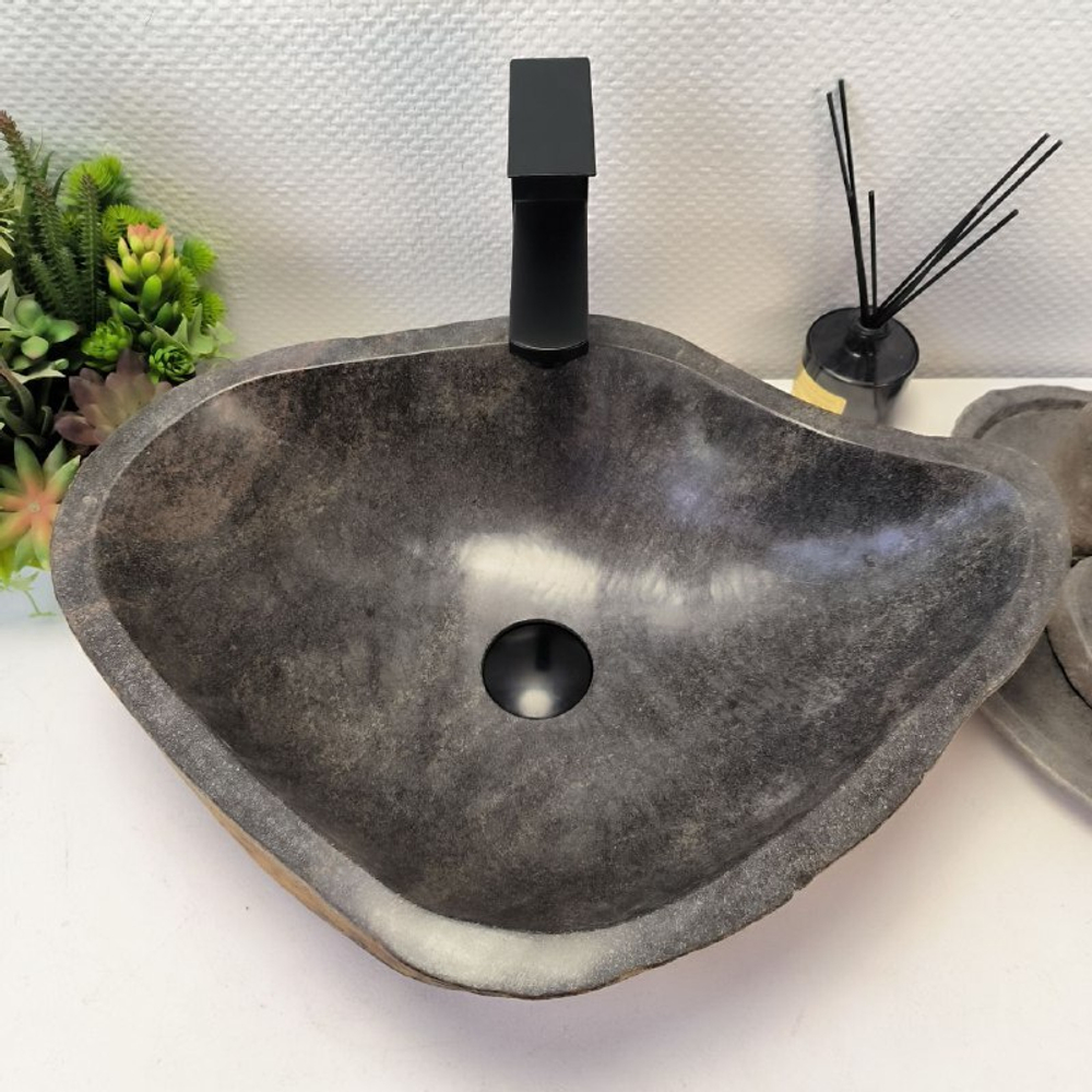 Раковина из речного камня RS63455 (53*39*16) 0122