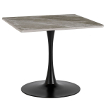 Стол керамический LA ALTA ARIEL-3K SQT-3K мрамор серый 90*90, каркас черный