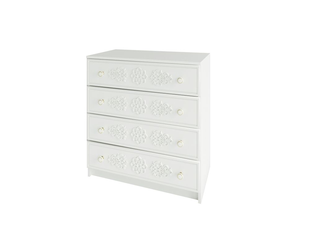 Комод "Ki-Ki" КМД 800.1 (белый/белое дерево)