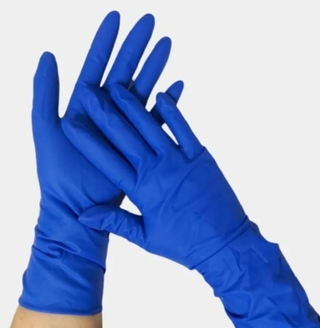 Перчатки латексные прочные High Risk,синие L /1пара