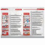 Стойка для размещения товара напольная BRAUBERG, 2050x600x500 мм, 25 крючков, 3 полки, металл, 504874