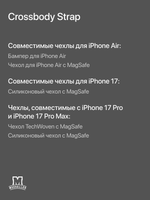 Crossbody Strap (Ремешок через плечо) MosSeller для Apple iPhone, Черный