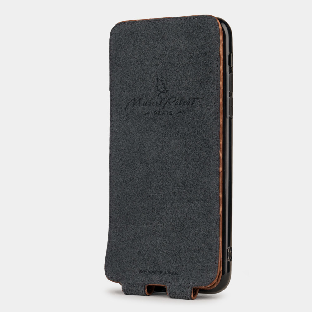 Special order: Чехол для iPhone 11 Pro Max из натуральной кожи крокодила, цвета карамель лак