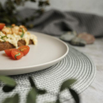 Тарелка с бортом d=26 cм,фарфор "NOBLE" серия "Fine Plus-Light Grey"